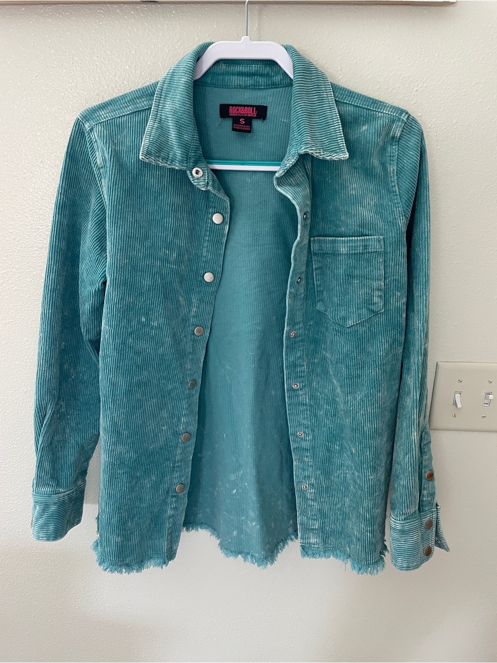 Rock & Roll Teal Corduroy Button-Down Shirt